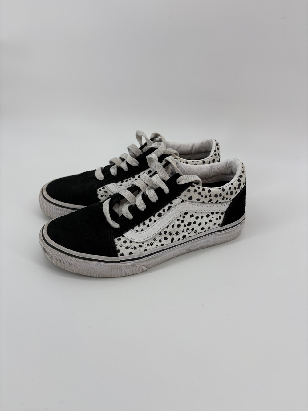 Vans Old Skool Kids 3.0 Black White Cheetah Print Sneakers Youth EU 34